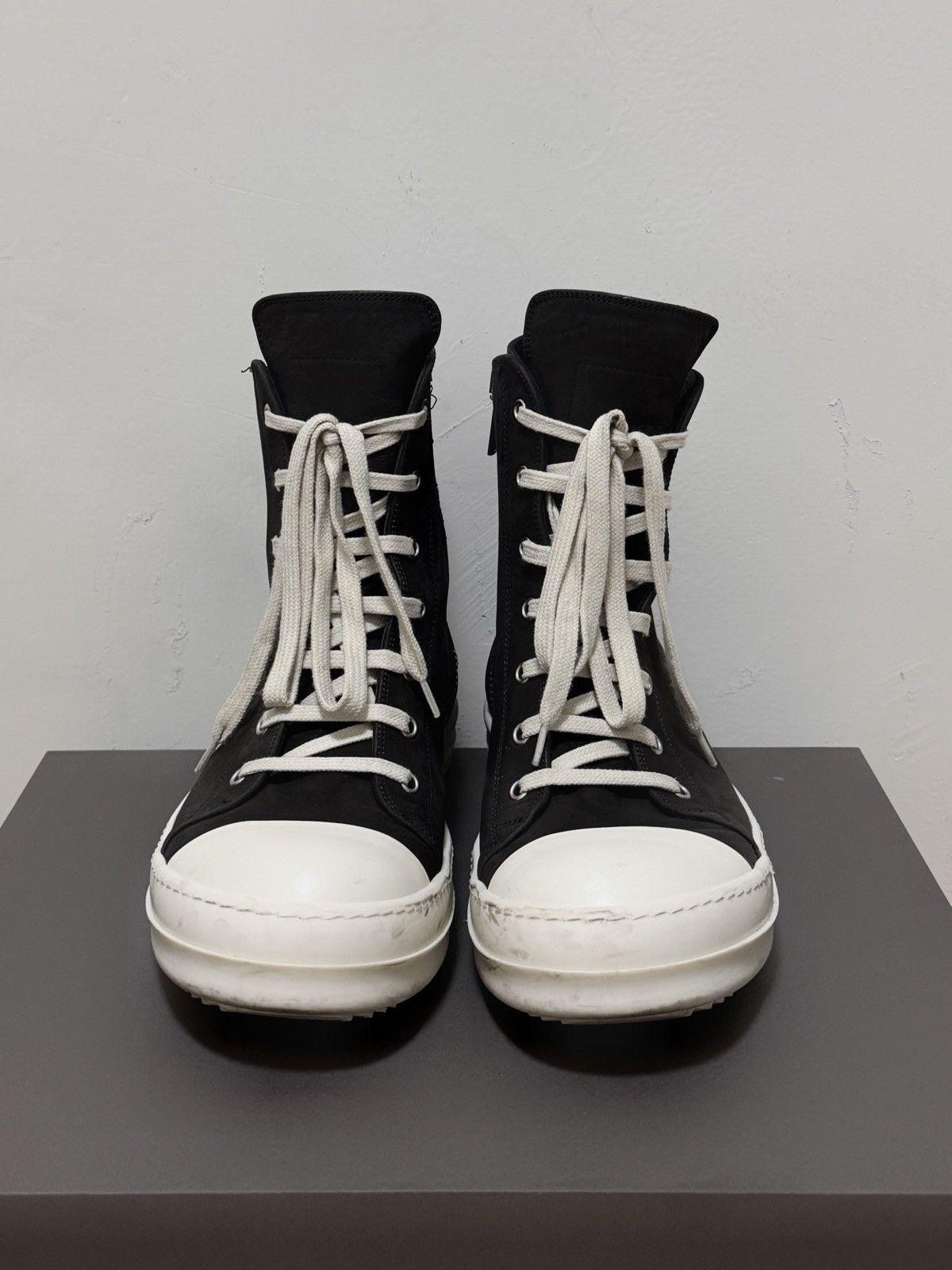 Rick Owens Rick Owens Ramones Leather High-Top Sneaker Dark Dust Size US 10 / EU 43 - 2 Thumbnail