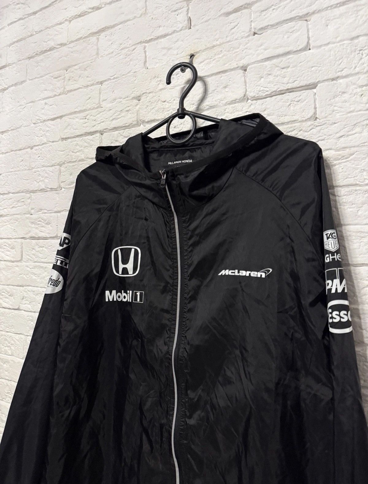Malcolm McLaren McLaren Honda Team Ultra Light Jacket Wind Rain Coat Hooded Size US XL / EU 56 / 4 - 2 Thumbnail