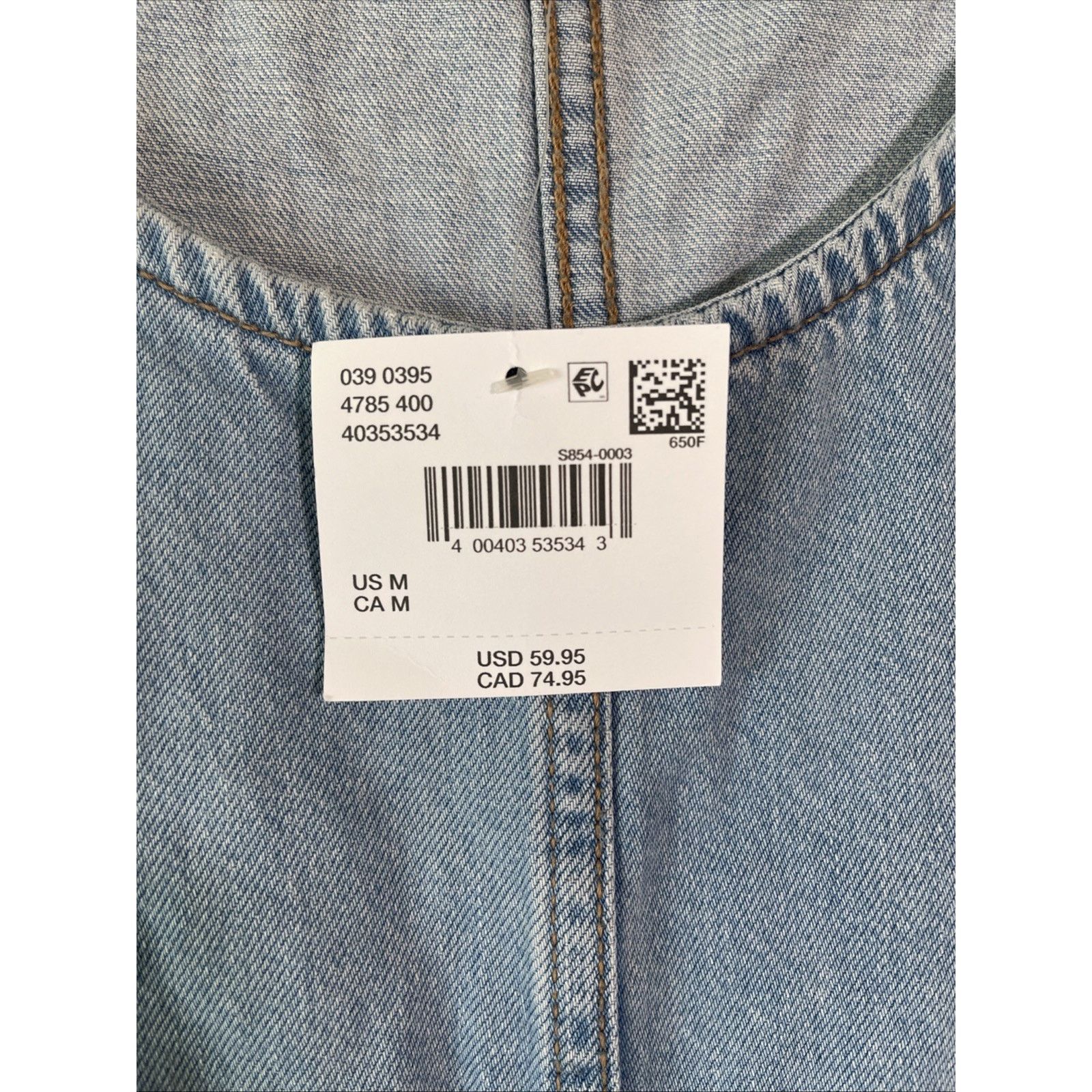 American Eagle Outfitters NWT American Eagle Outfitters Medium Denim Pinafore Dress Size M / US 6-8 / IT 42-44 - 3 Thumbnail