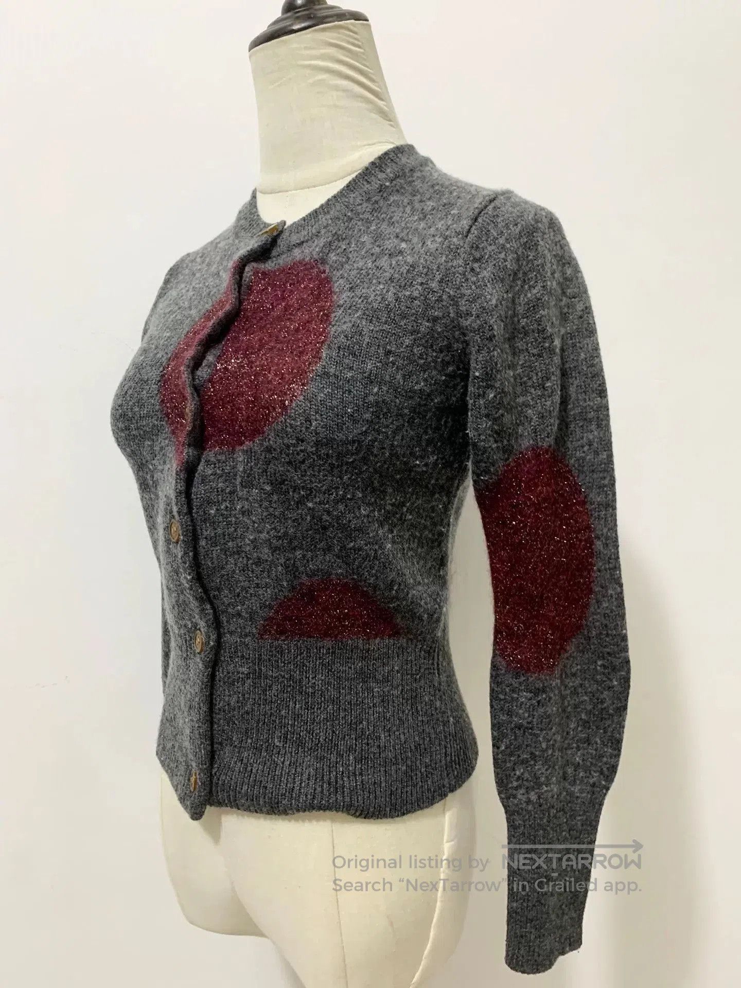 Vivienne Westwood vivienne westwood gray red polka dot cardigan. Size M / US 6-8 / IT 42-44 - 6 Thumbnail