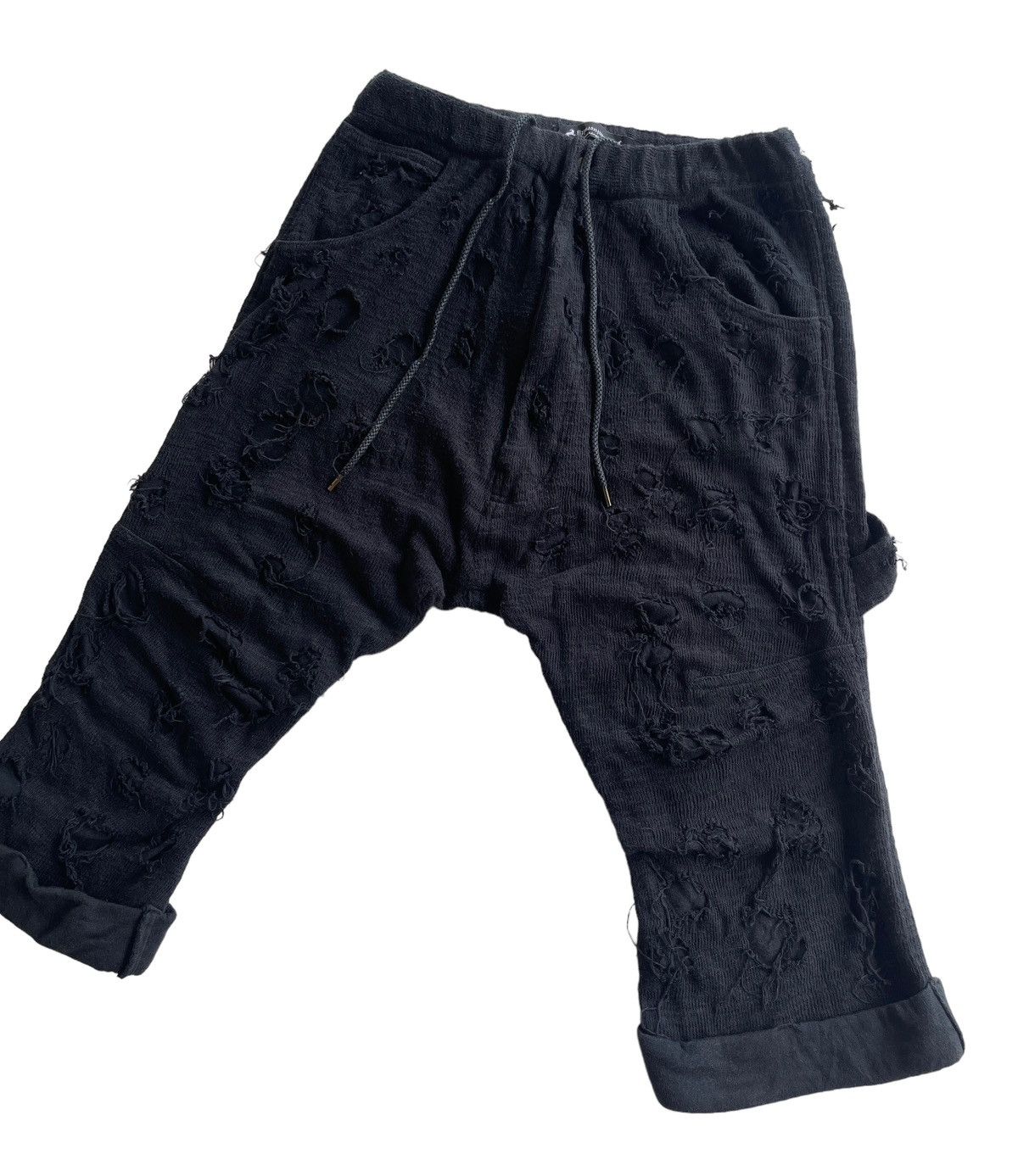 Japanese Brand Crazy Ripped Distressed Jieda X Disuniversity Harem Pants Size US 30 / EU 46 - 3 Thumbnail