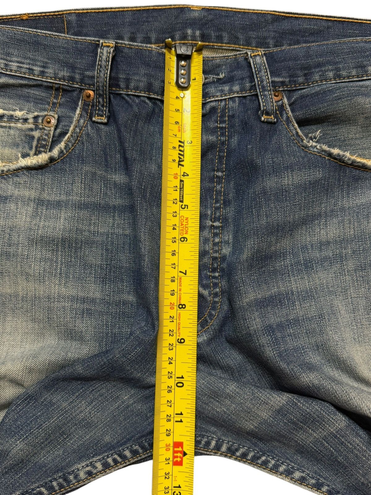 Levi's Vintage 90s Levis 501 Mud Wash Distressed Wide Leg Loose Size US 34 / EU 50 - 10 Thumbnail