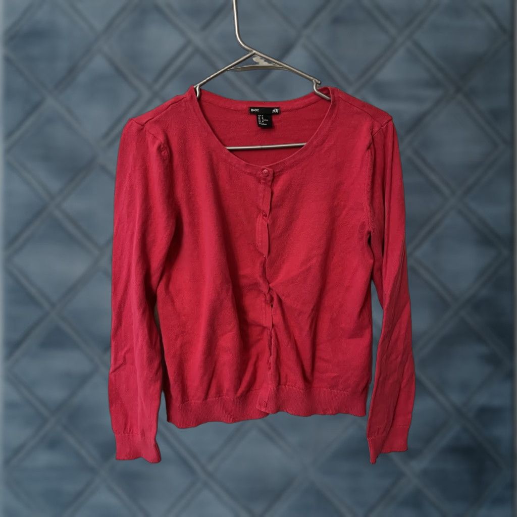 H&M VINTAGE H&M BASIC Women's Cardigan Sweater Pink M Button Size M / US 6-8 / IT 42-44 - 1 Thumbnail