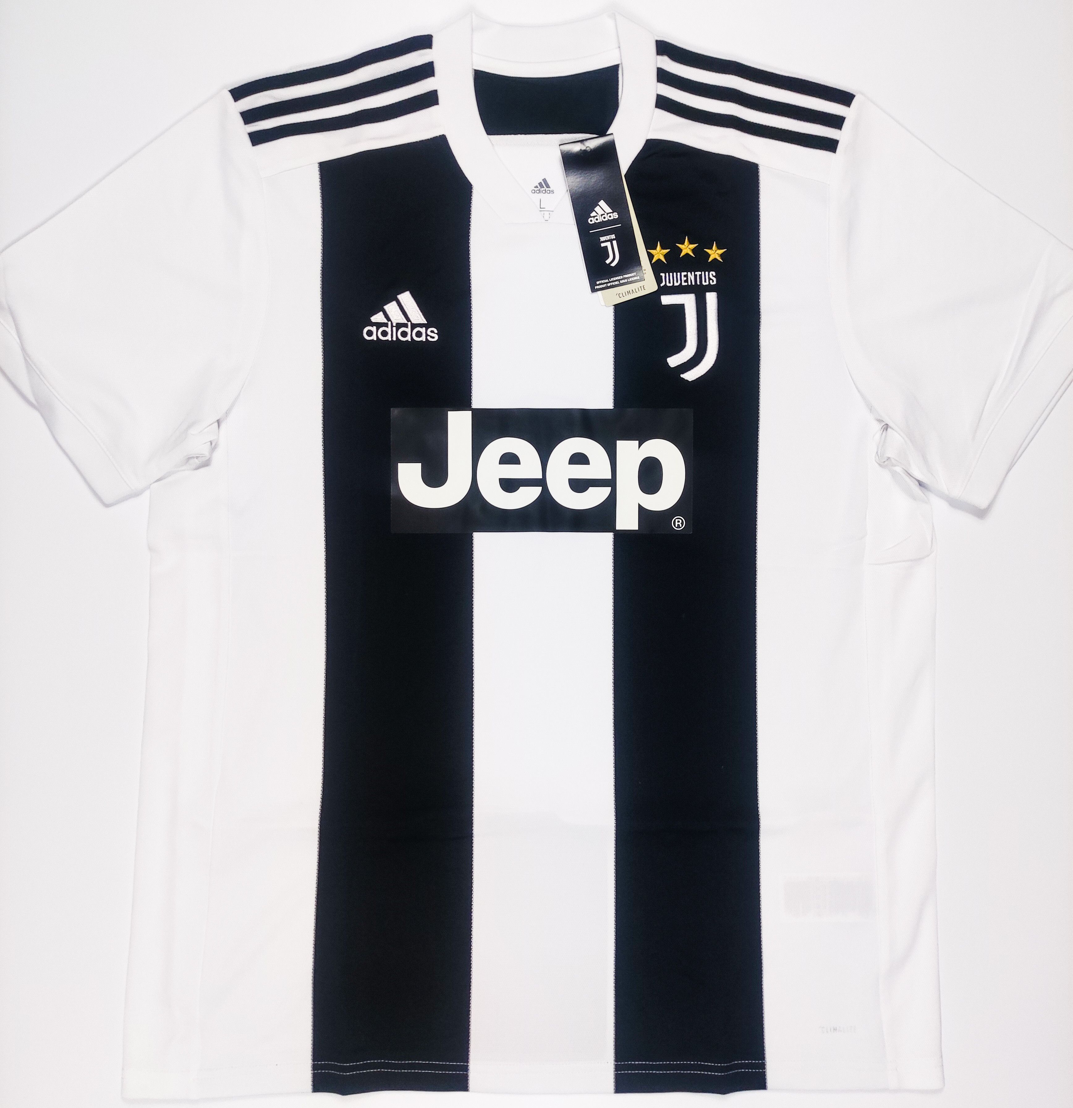 BNWT Juventus FC 2018 2019 Adidas Jeep Home Shirt Kit L