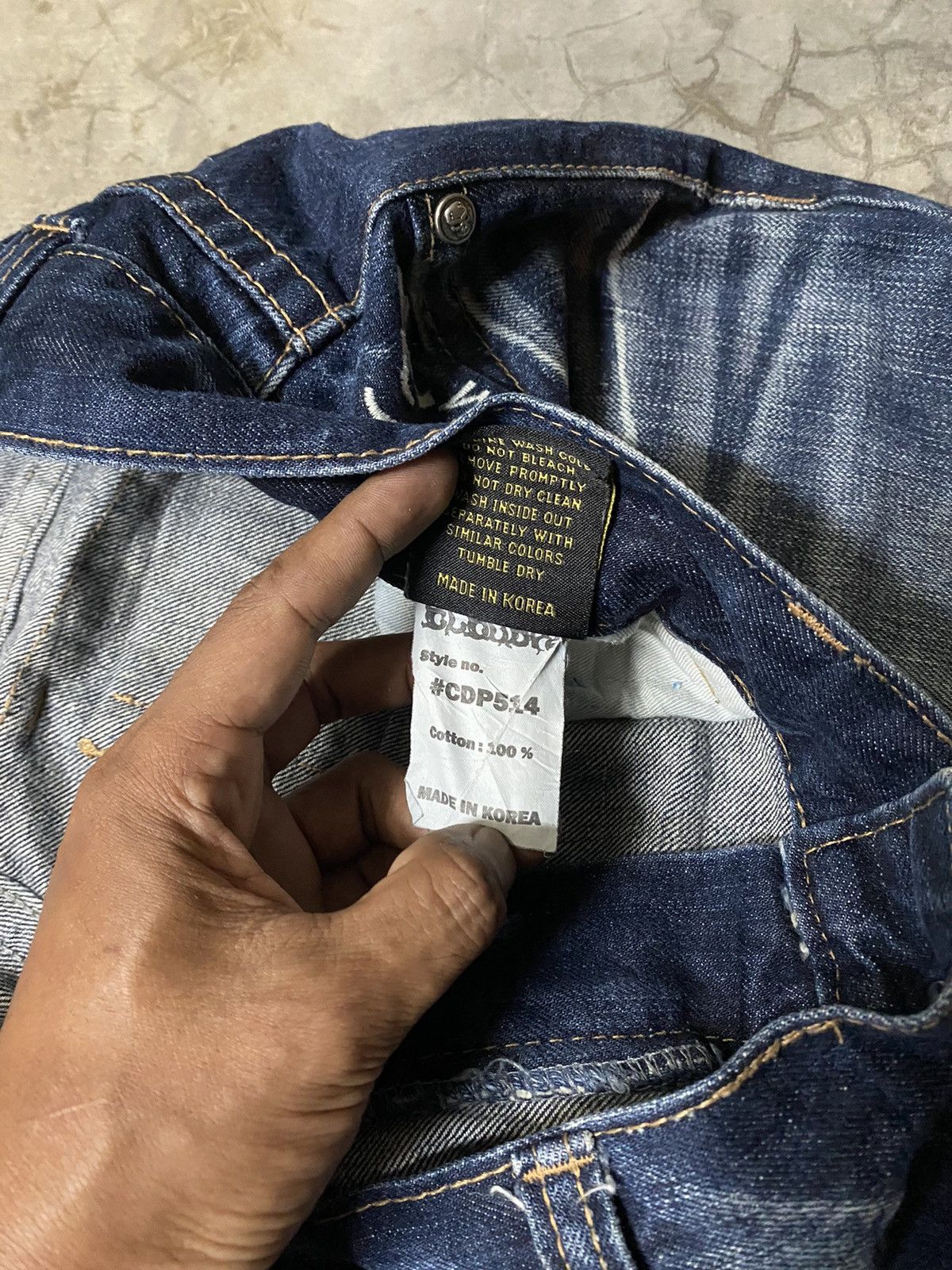 If Six Was Nine × Japanese Brand × Tornado Mart Baggy Jeans Cloud72 Skull Patch Distressed Design Size US 36 / EU 52 - 17 Thumbnail