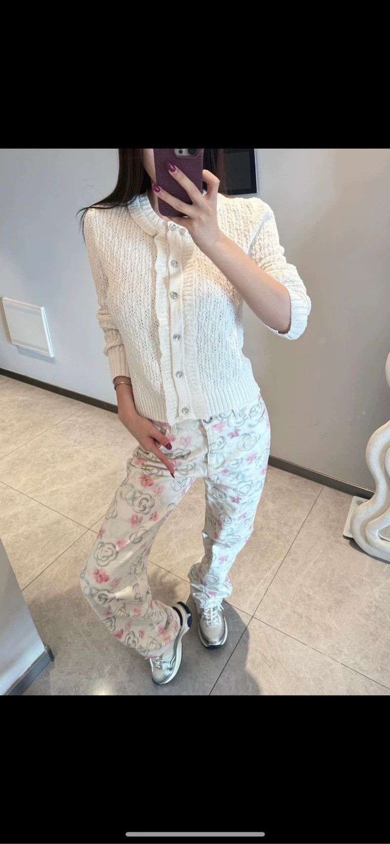 Chanel Chanel 25C milky white ruffle knitwear jacket 2504-Nextarro Size XS / US 0-2 / IT 36-38 - 6 Thumbnail
