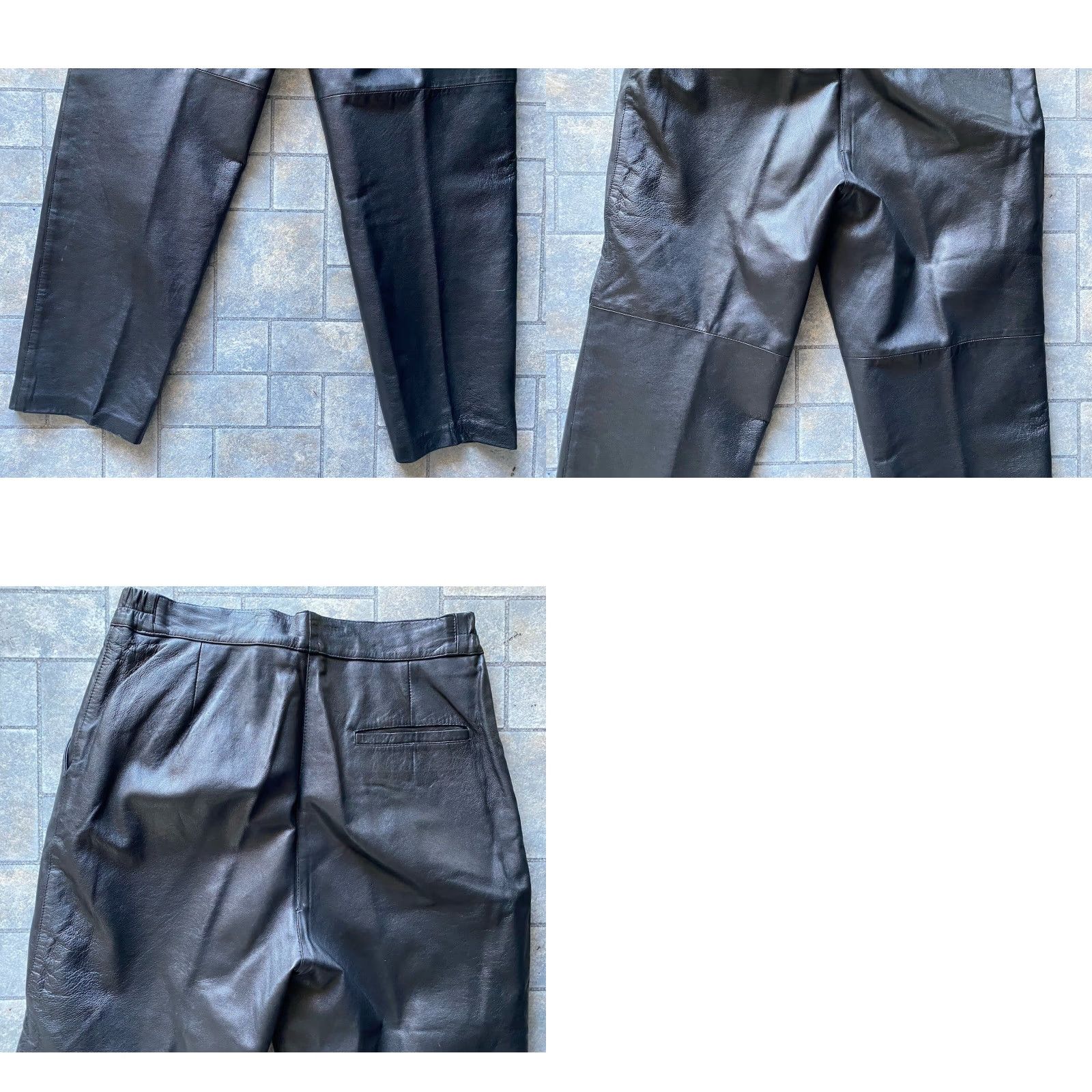 Vintage Jessica Taylor Leather Pants Black Women Size 12 Size 34" / US 12 / IT 48 - 9 Thumbnail