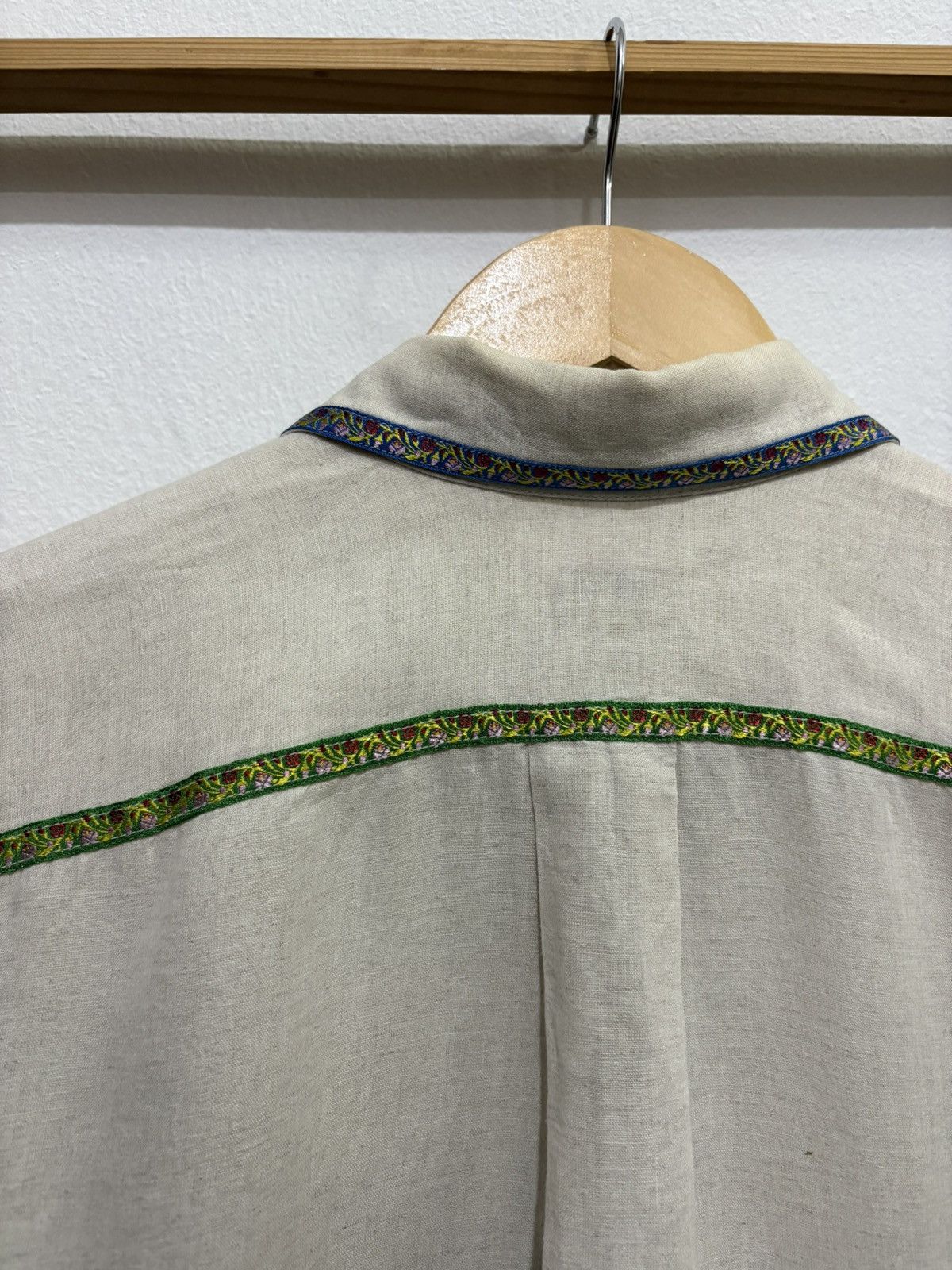 Designer × Kenzo 90s Kenzo Linen Shirt Size US L / EU 52-54 / 3 - 6 Thumbnail