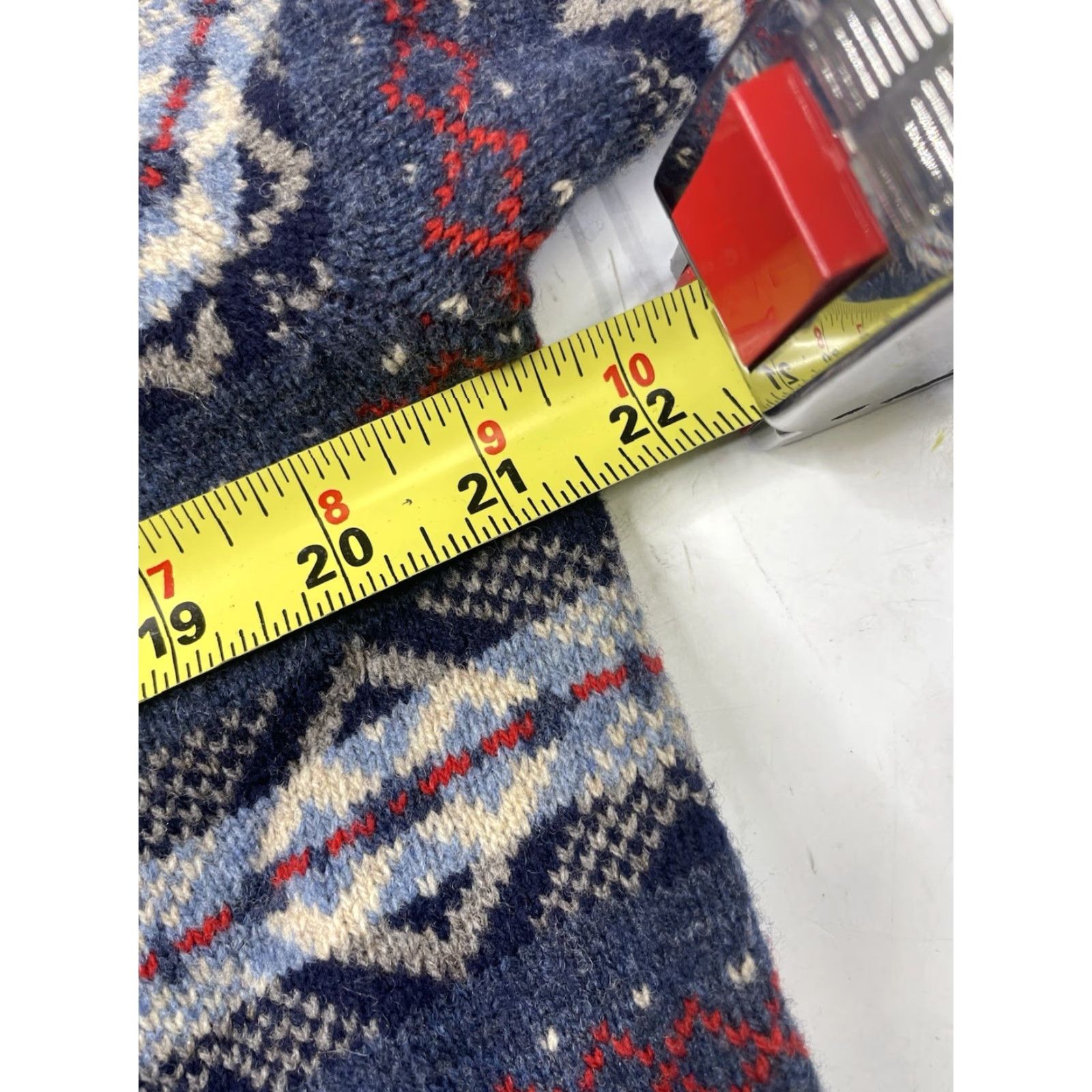 J.Crew VINTAGE J.CREW Sweater Crew Neck Long Sleeve Pullover Blue 100% Lambswool Classic L Mens Fair Isle Knit Nordic Fall Winter Skiing Size US L / EU 52-54 / 3 - 5 Thumbnail