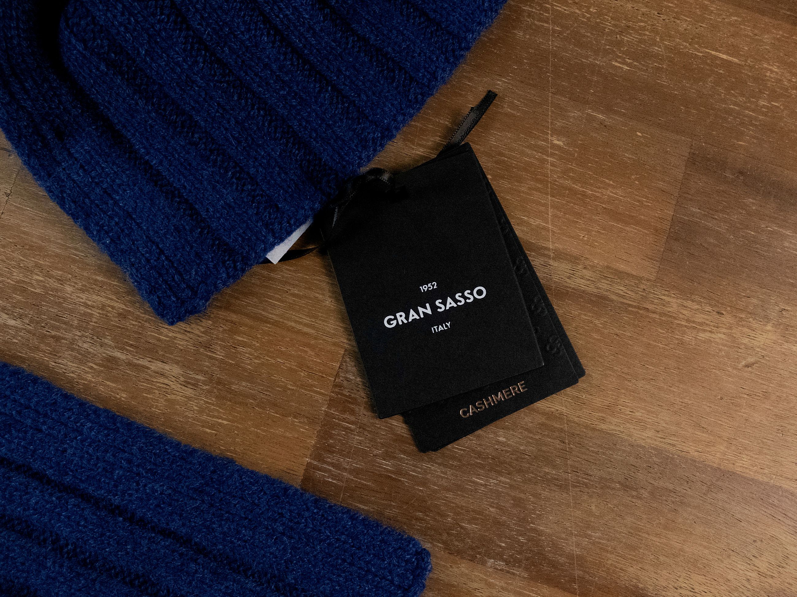 Gran Sasso GRAN SASSO blue ribbed cashmere scarf NWT Size ONE SIZE - 2 Thumbnail