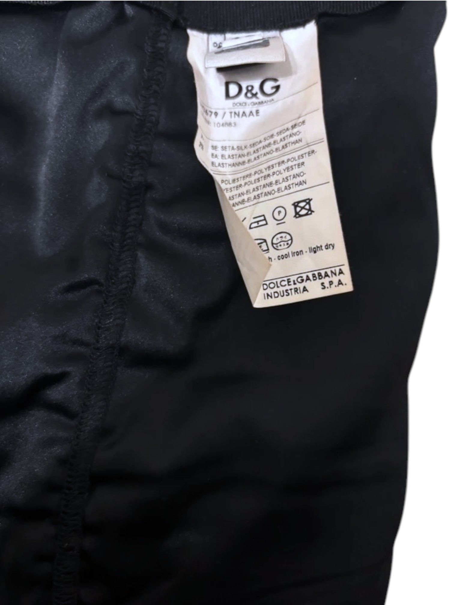 Dolce & Gabbana D&G Black Ruched Silk Bodycon Dress, Early 2000s Size M / US 6-8 / IT 42-44 - 5 Thumbnail