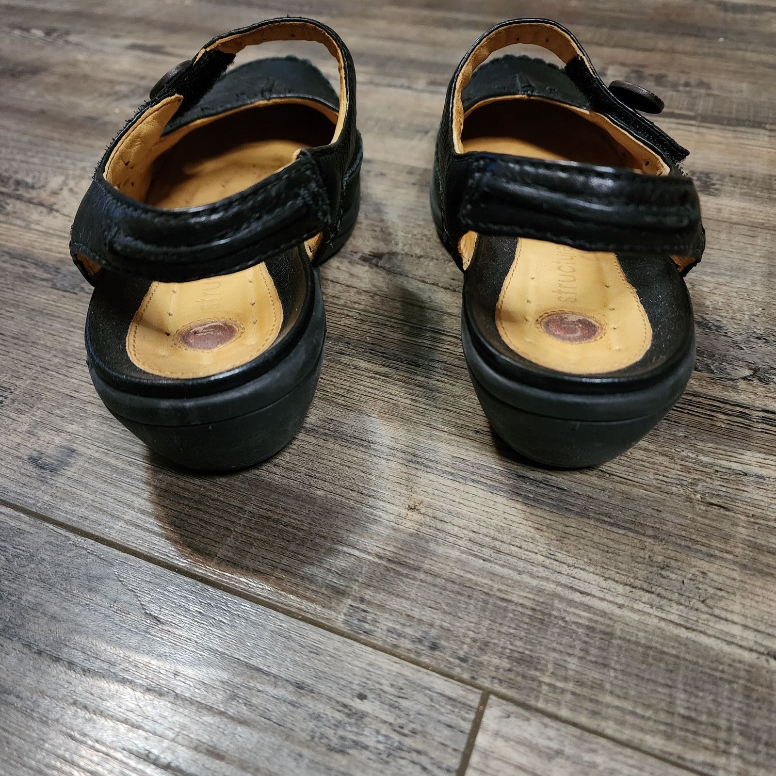 Clarks Pre-owned Clarks Unstructured black lea Trot shoes sz7 SHLF Size US 7 / IT 37 - 2 Thumbnail