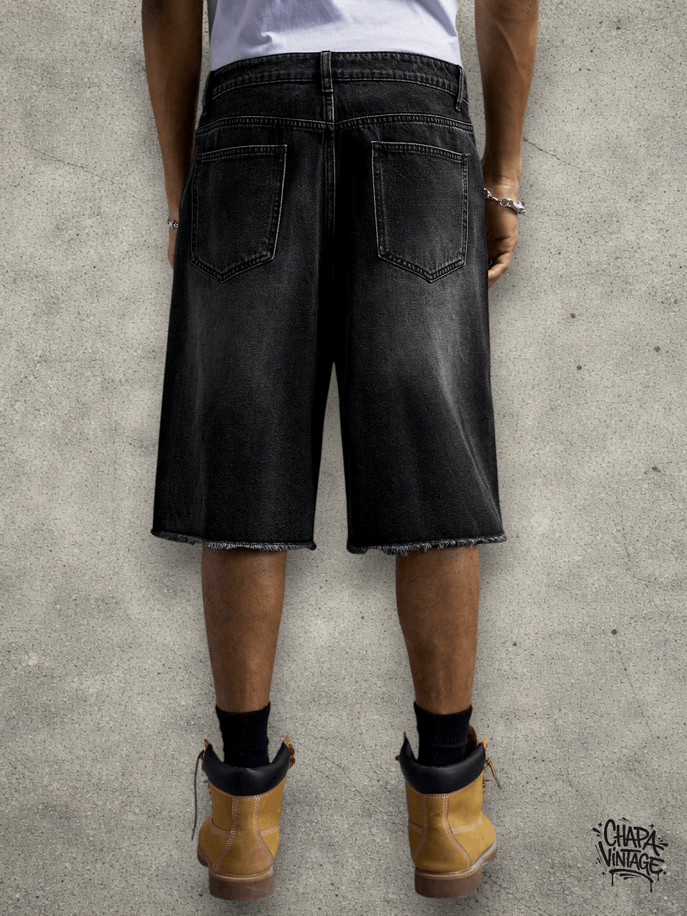 Vintage Dark gray shorts diamonds Size US 32 / EU 48 - 3 Thumbnail