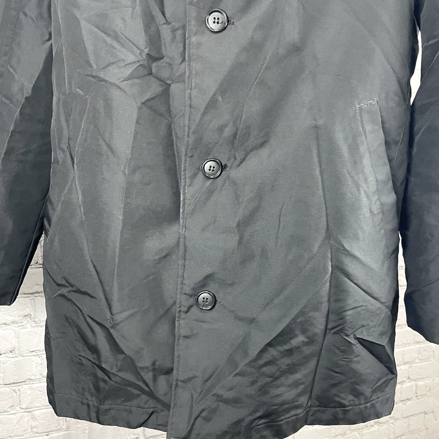 Dockers DOCKERS Black Rain Jacket Buttoned Collared Pockets Size Large L Stain Defense Size US L / EU 52-54 / 3 - 6 Thumbnail