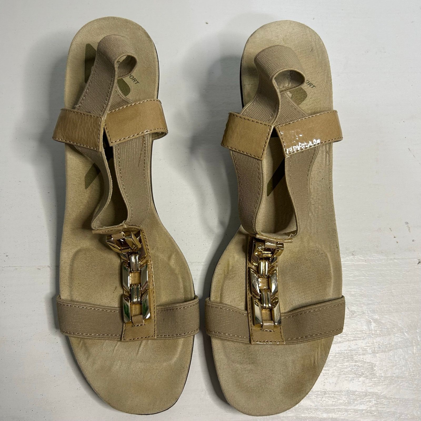 Anne Klein Anne Klein Sport iFlex Tan Wedge Sandals 9.5 Size US 9.5 / IT 39.5 - 1 Thumbnail
