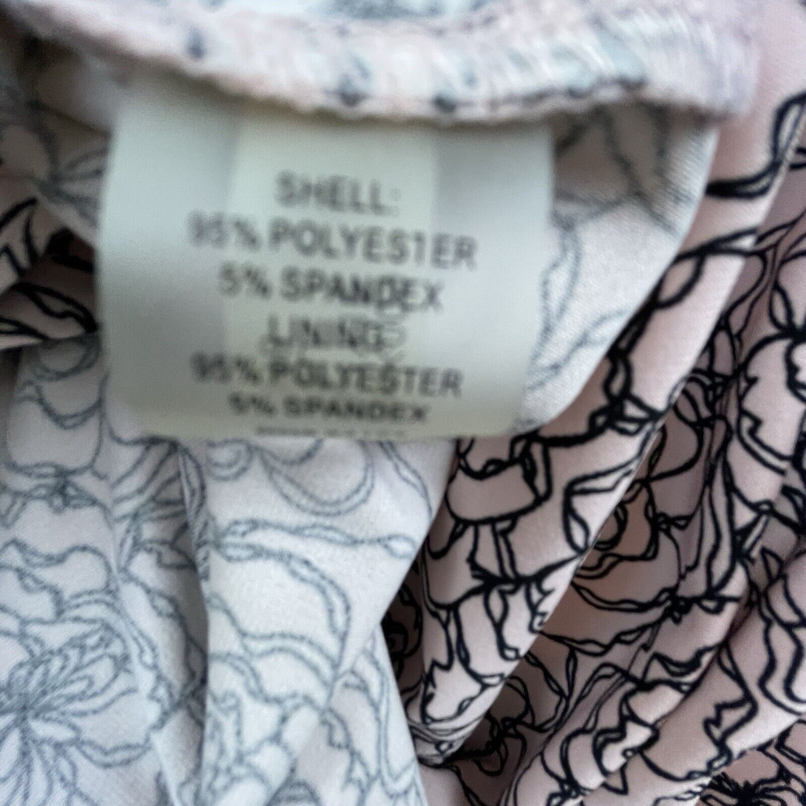 Tommy Hilfiger Tommy Hilfiger Dress Womens 14 Pink Abstract Flowers Stretch Size XL / US 12-14 / IT 48-50 - 6 Thumbnail