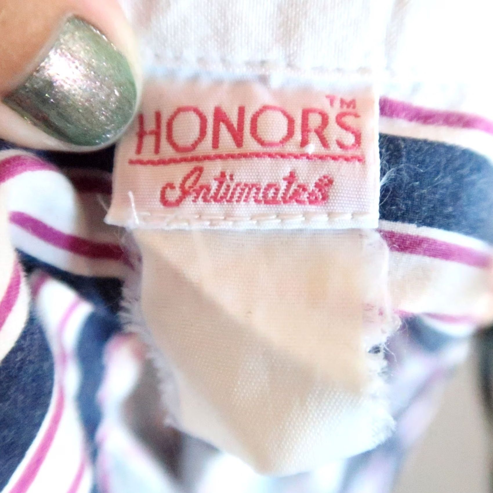 Vintage VINTAGE Honors Intimates Sleep Shirt Dress Navy Blue White Stripe Long Sleeve Collared Cotton 90s 80s Womens L Size L / US 10 / IT 46 - 5 Thumbnail
