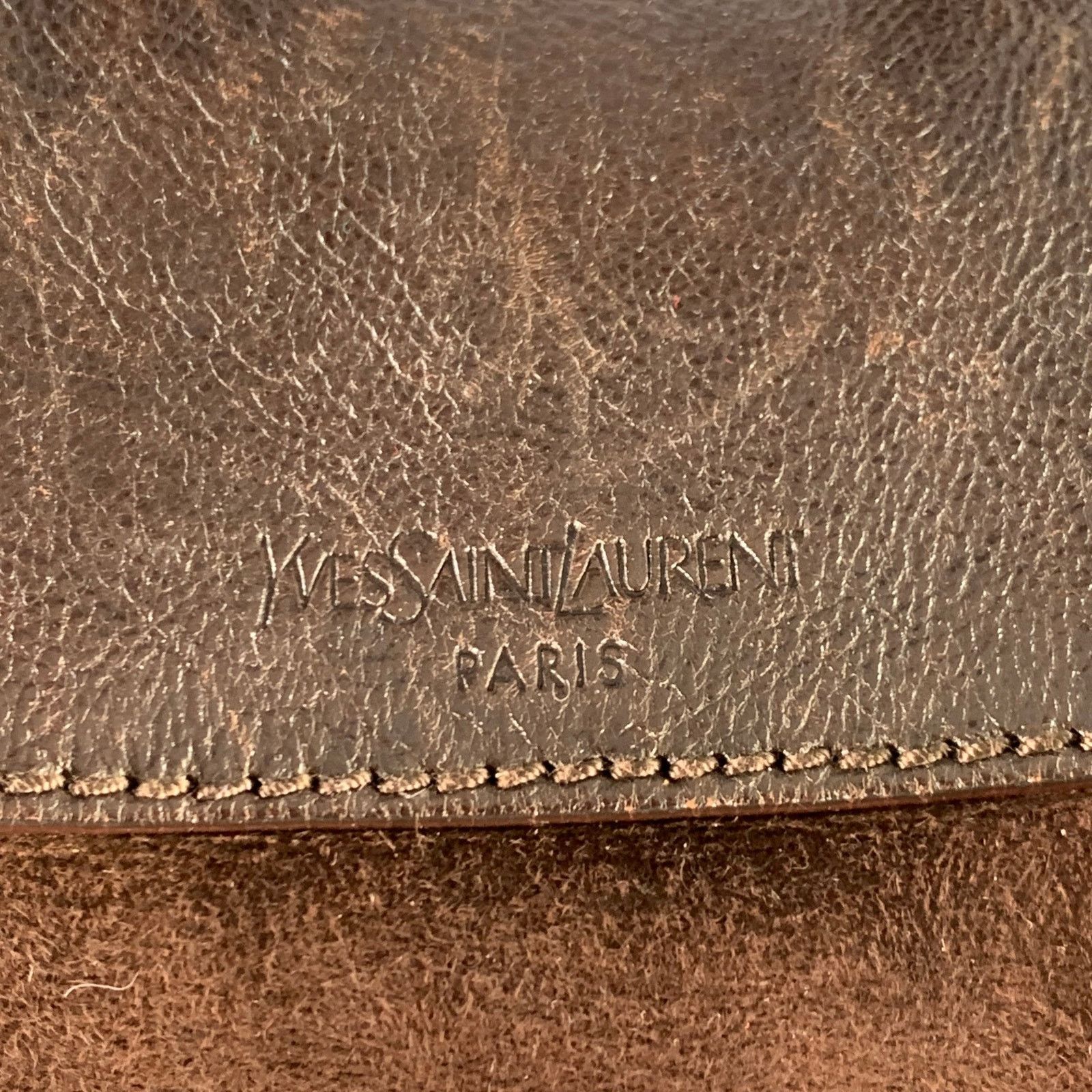Yves Saint Laurent YVES SAINT LAURENT Brown Shearling Leather Shoulder Handbag Size ONE SIZE - 2 Thumbnail