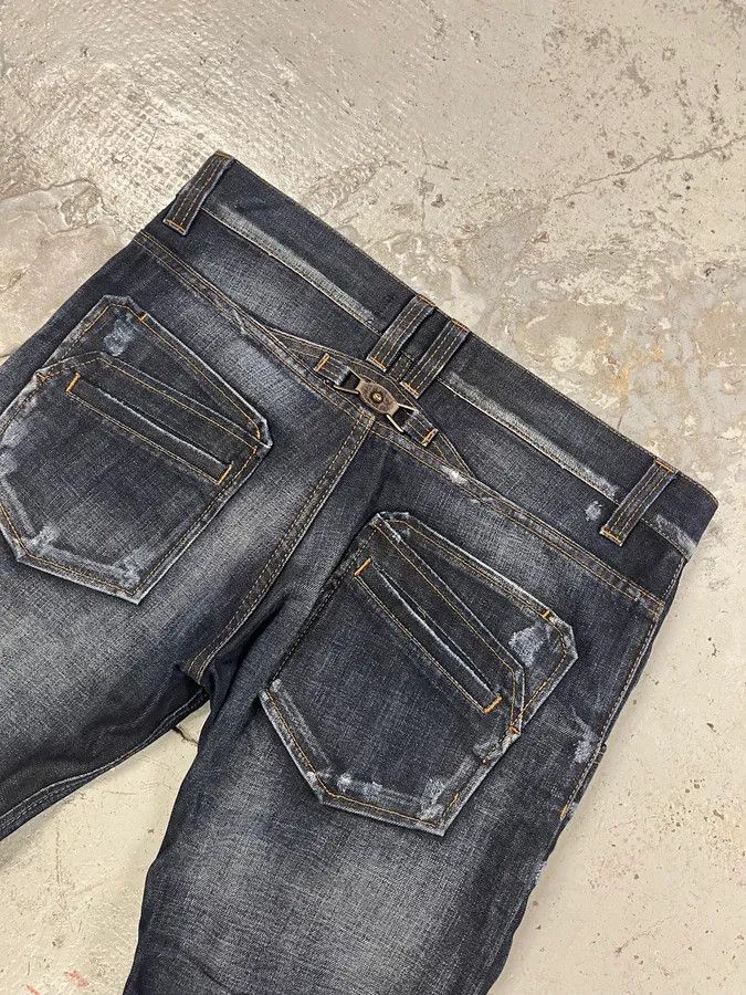 Designer × Just Cavalli × Vintage AW2010 Cavalli Brut Marin Faded Denim Slim Jeans Size US 30 / EU 46 - 8 Thumbnail