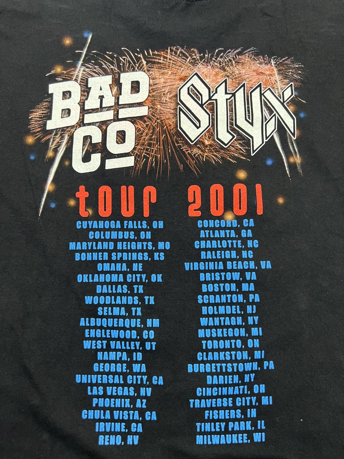 Unknown London Vintage Styx Bad Co Graphic T-Shirt Size US XL / EU 56 / 4 - 9 Thumbnail
