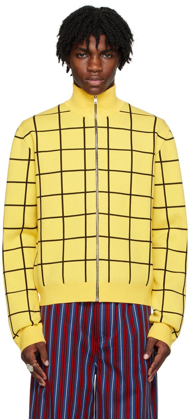 Marni o1y0225 Checked Cardigan in Yellow/Black Size US S / EU 44-46 / 1 - 1 Thumbnail