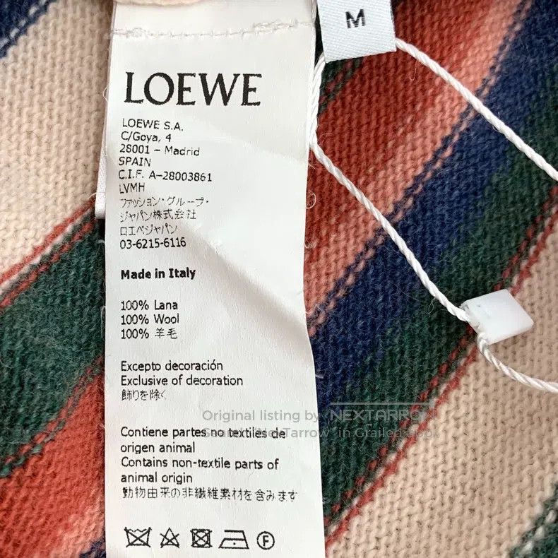 Loewe Loewe Color block striped logo embroidery wool V-neck sing Size M / US 6-8 / IT 42-44 - 6 Thumbnail