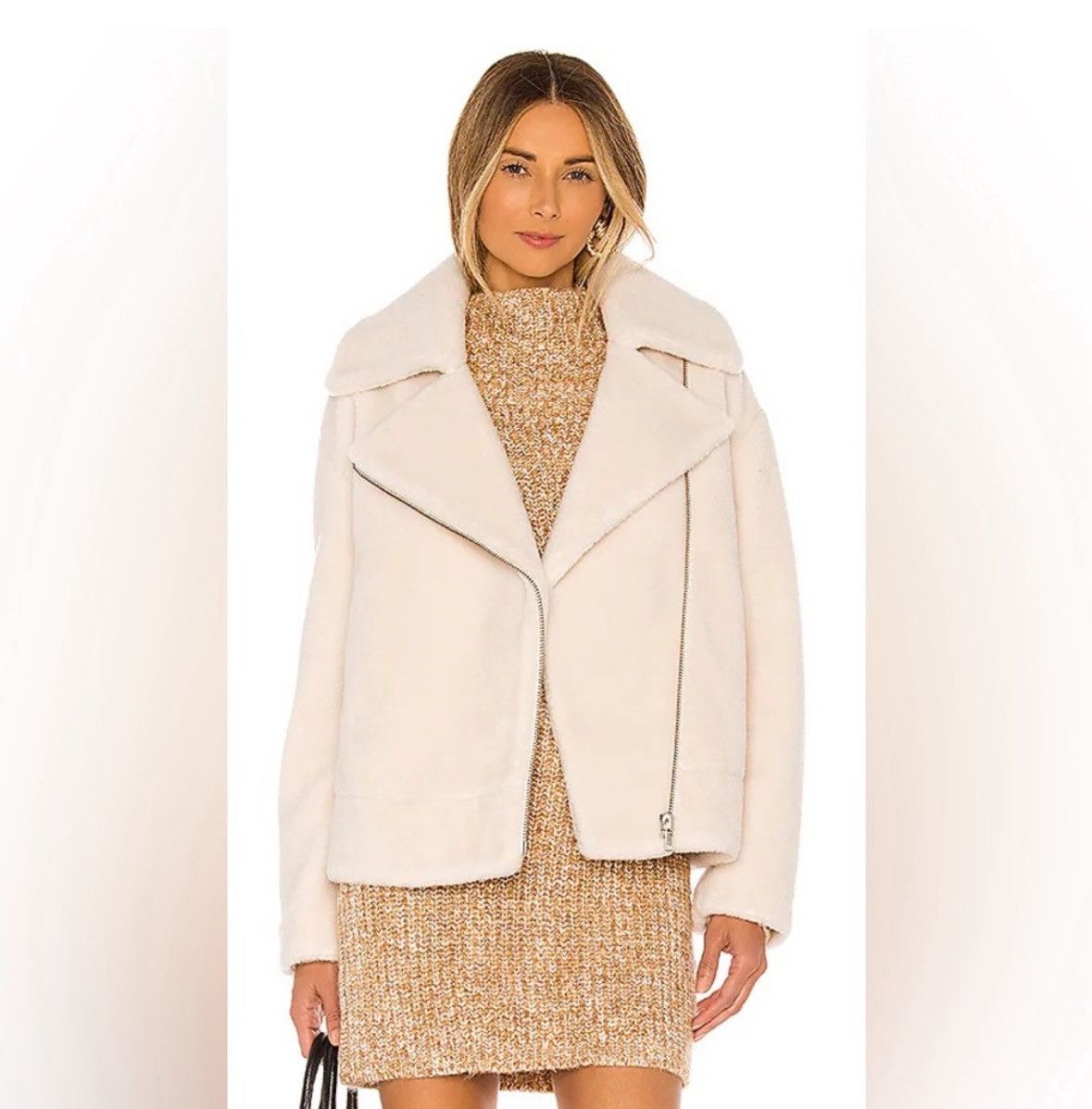 Rebecca Minkoff Rebecca Minkoff Brutus Biker Jacket in Ecru/Medium Size M / US 6-8 / IT 42-44 - 1 Thumbnail