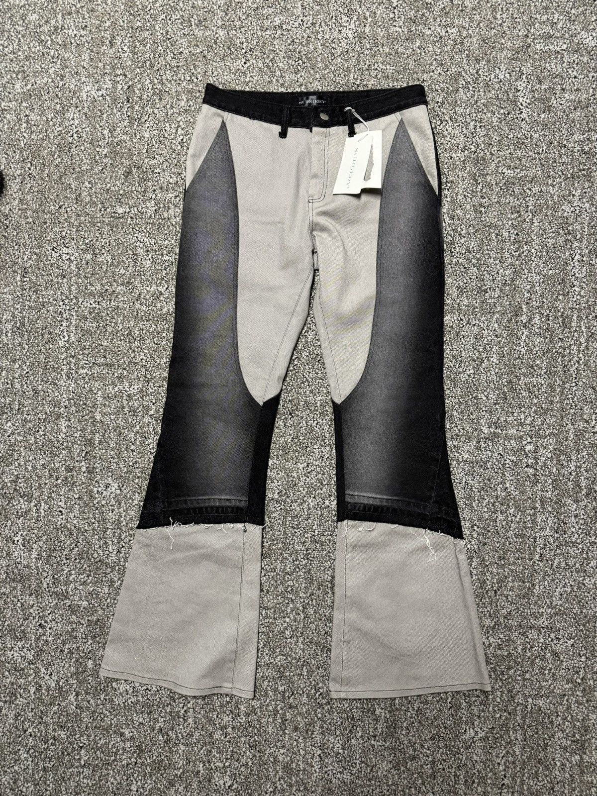 image of Surgery Rebuild Denim Boot-Cut Pants 'black Denim', Men's (Size 29)