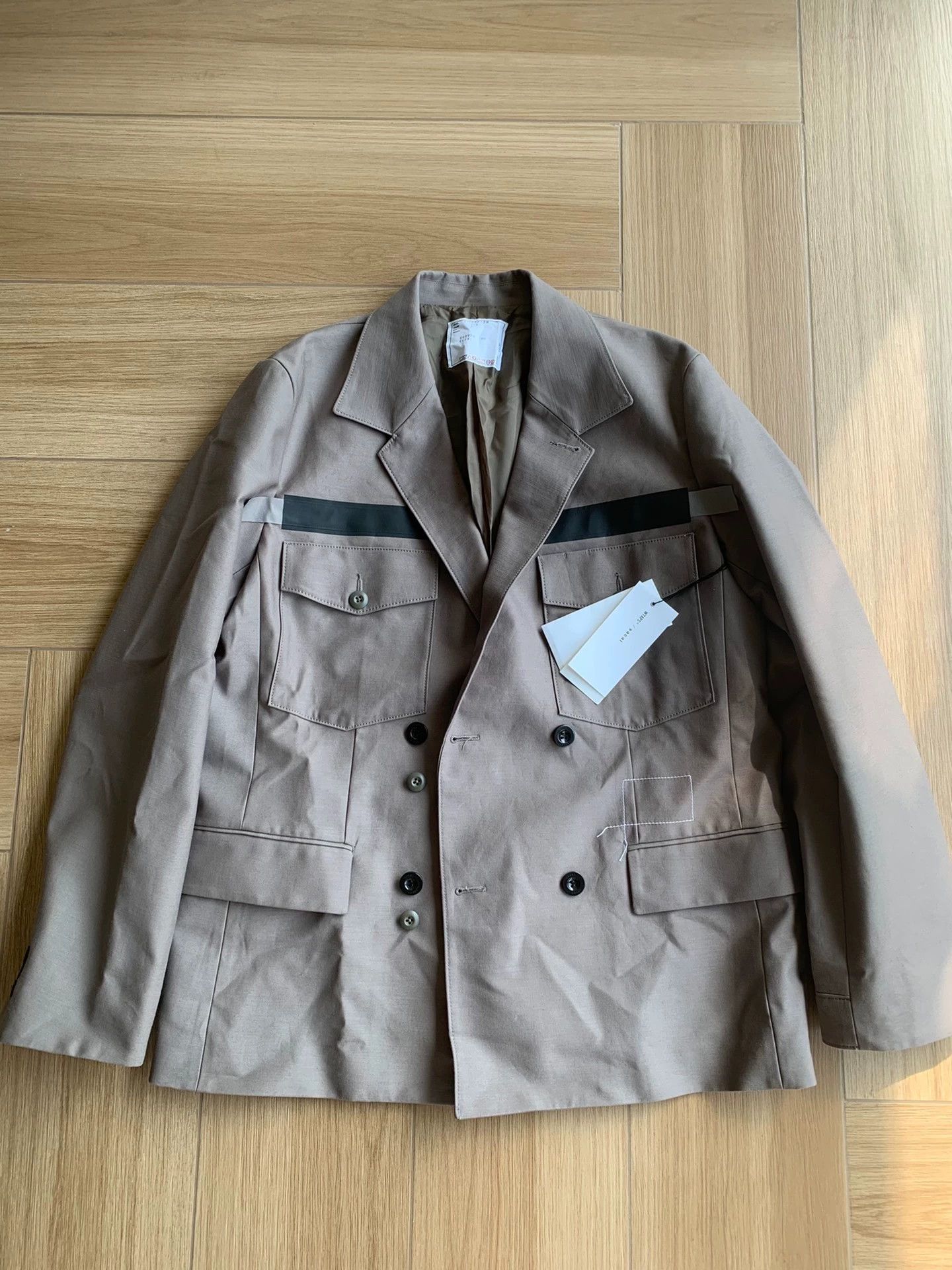 Sacai SACAI x WTAPS Cotton Back Satin Pocket Jacket Size 3 Size US L / EU 52-54 / 3 - 1 Thumbnail