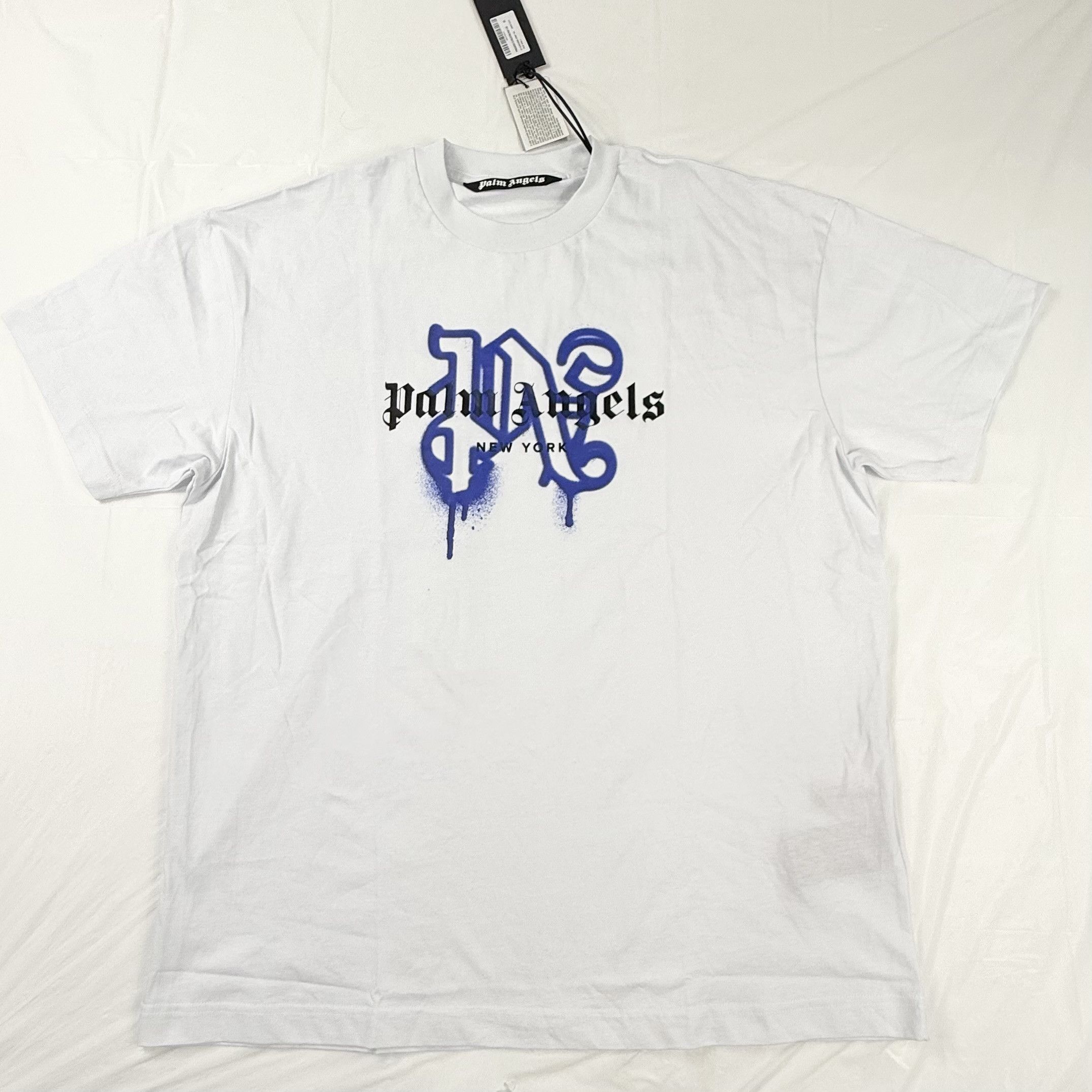 Palm Angels Palm Angels NY Monogram Spray Tee XL Mens T-Shirt Size US XL / EU 56 / 4 - 1 Thumbnail