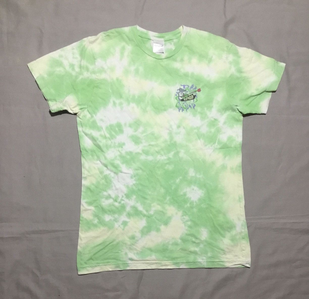 RIPNDIP RipNDip Green Tie Dye Crew Neck T Shirt Lord Nermal Size M Size US M / EU 48-50 / 2 - 1 Thumbnail
