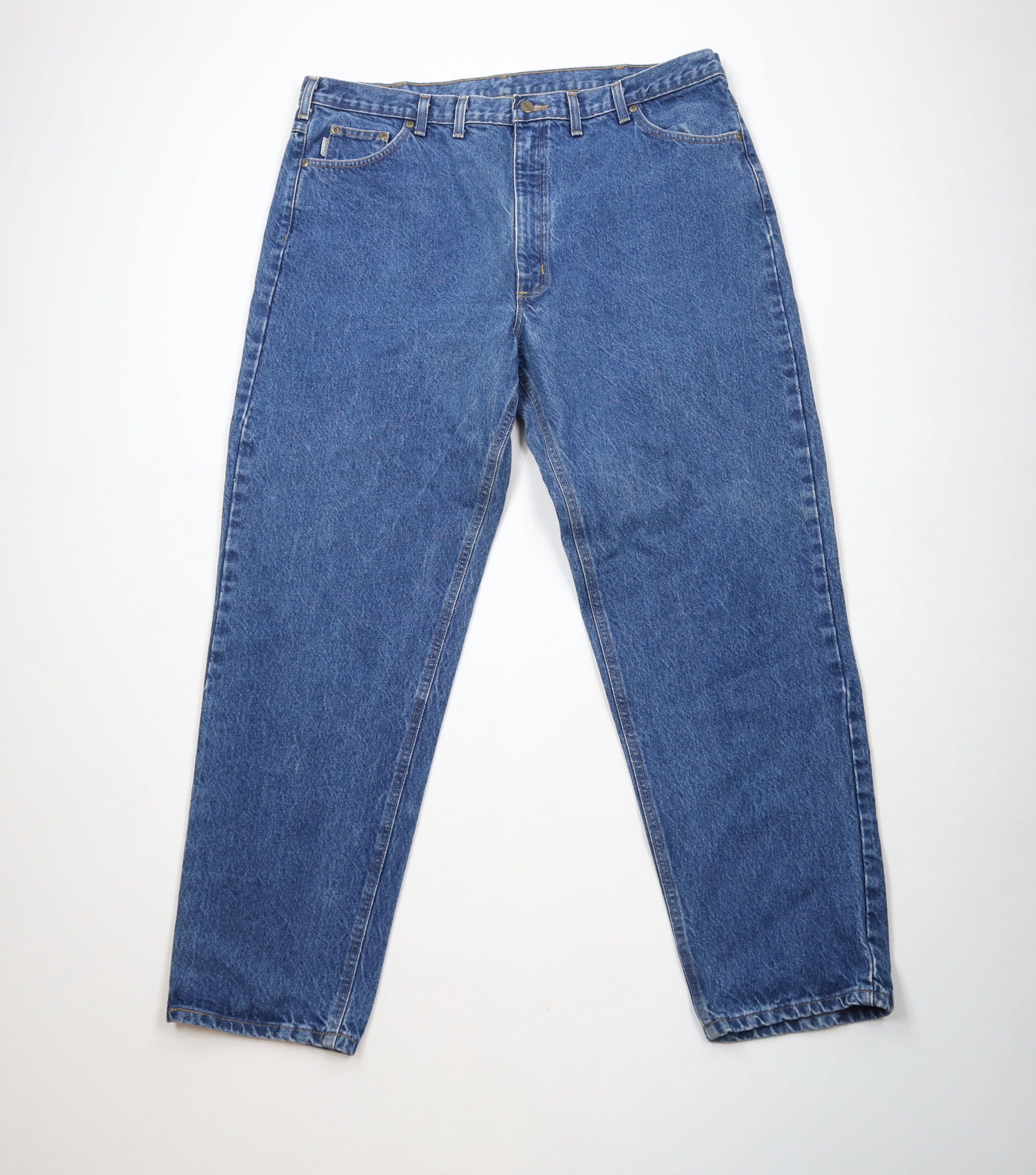 Carhartt × Vintage Vintage Y2K Carhartt Spell Out Tapered Leg Denim Jeans Blue Size US 44 / EU 60 - 1 Thumbnail