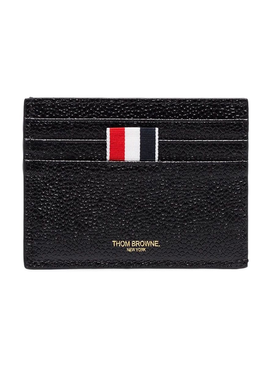 Thom Browne THOM BROWNE CARD HOLDER WITH LOGO - BLACK Size ONE SIZE - 1 Thumbnail