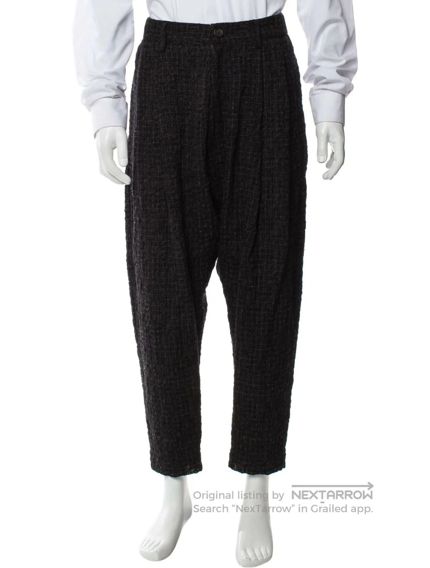 Ziggy Chen ziggy chen black wool checkered pants. Size US 36 / EU 52 - 8 Thumbnail