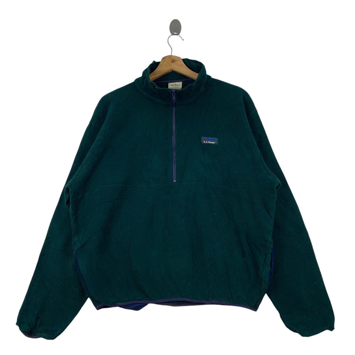 L.L. Bean × Vintage Vintage L.L.BEAN Outdoor Old Skool Logo Zipper Sweatshirt Size US M / EU 48-50 / 2 - 1 Thumbnail