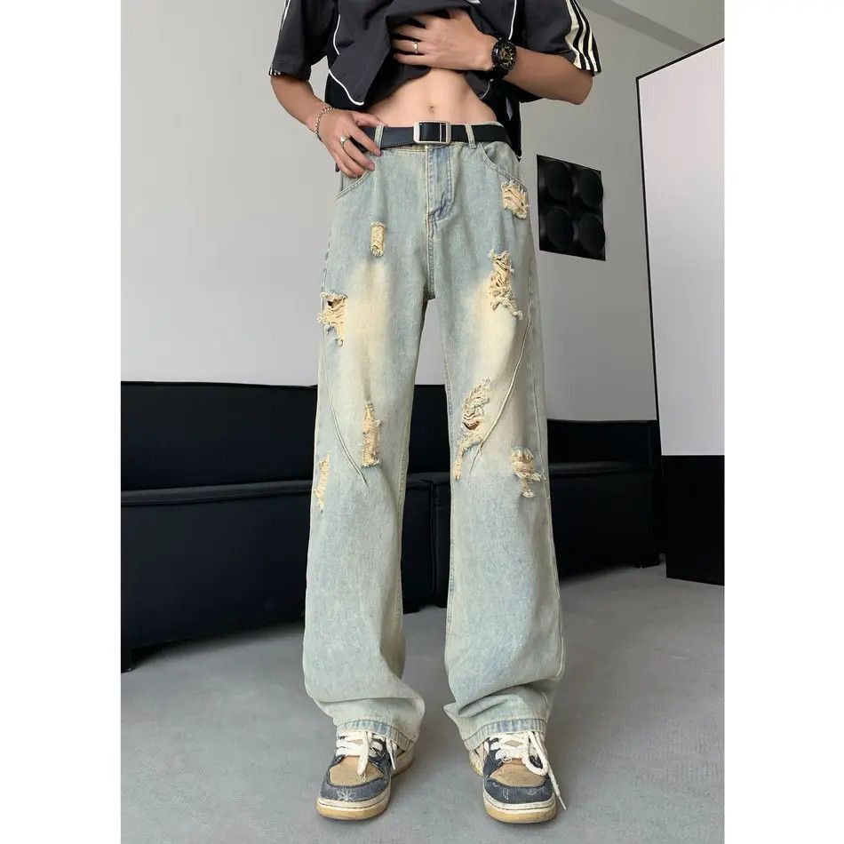Japanese Brand Retro loose wide leg slightly flared jeans Size US 32 / EU 48 - 5 Thumbnail