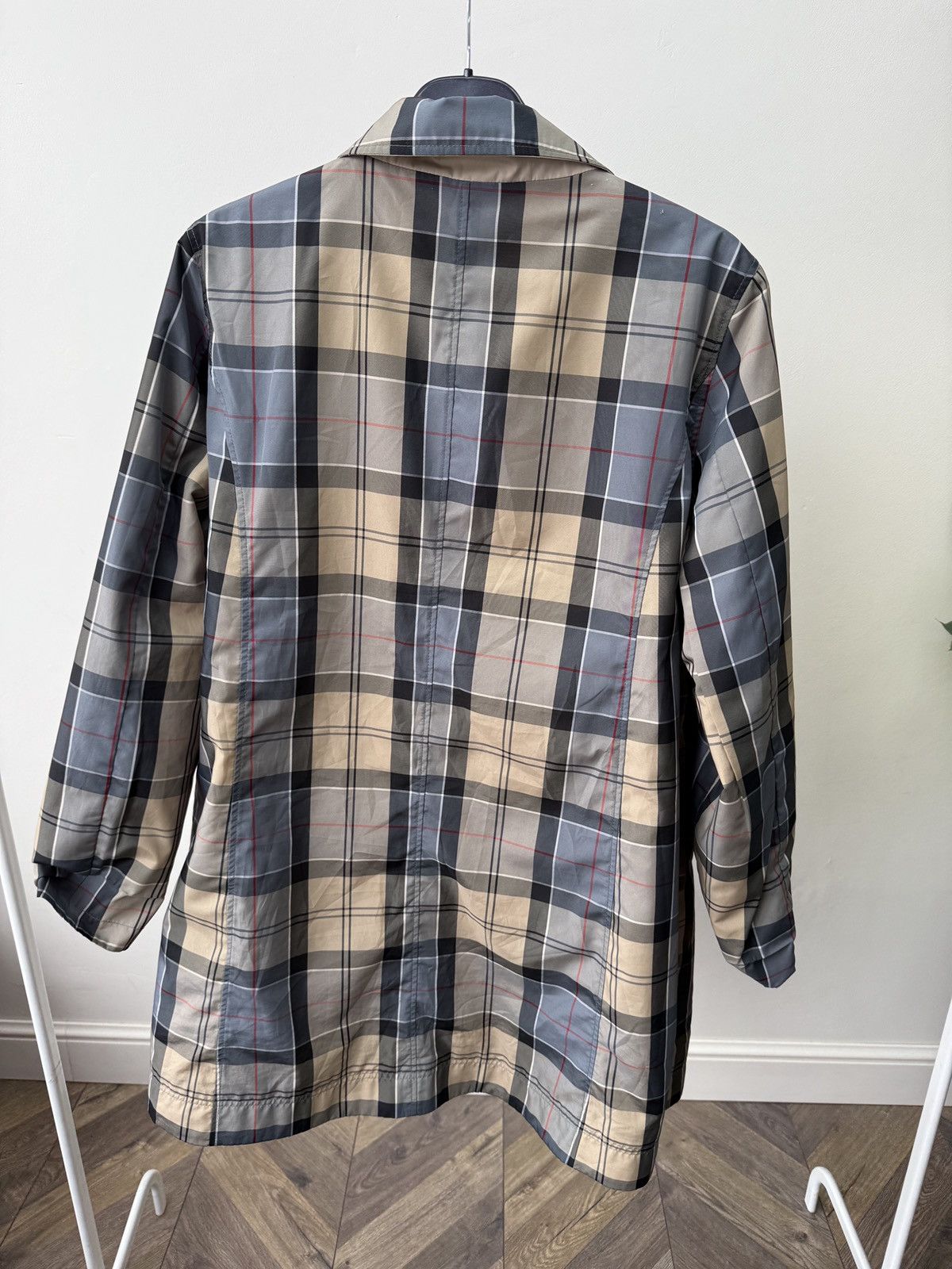 Barbour Vintage Barbour Reversible Derby Jacket Coat Beige Check Size L / US 10 / IT 46 - 8 Thumbnail