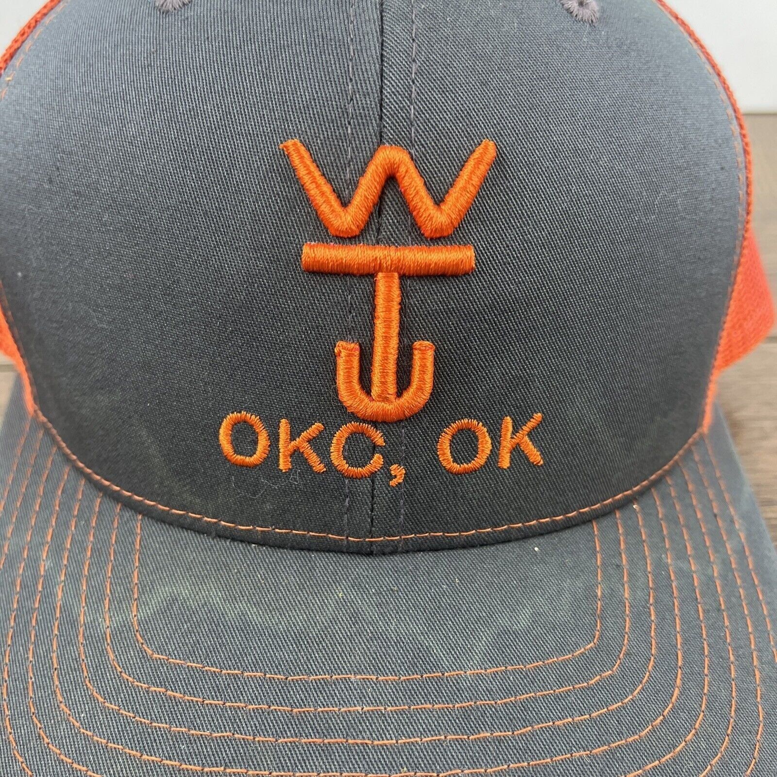 Other WT OKC Hat Oklahoma City Gray Adjustable Hat Adjustable Snap Size ONE SIZE - 8 Thumbnail
