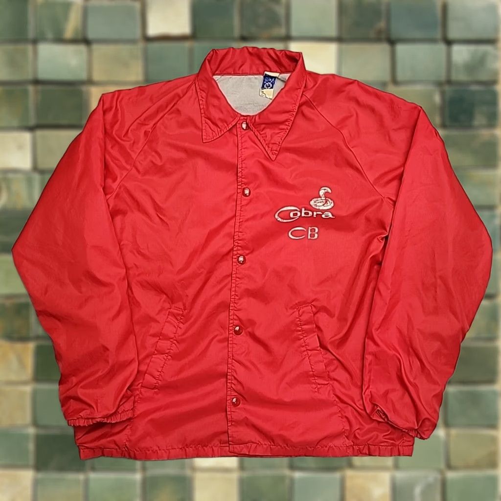 Coach VINTAGE Cobra Jacket Men M Red Windbreaker CB Snake Logo Retro 80s 90s Coach USA Jacket Mens Red Wind-Resistant Snaps USA Size US M / EU 48-50 / 2 - 1 Thumbnail