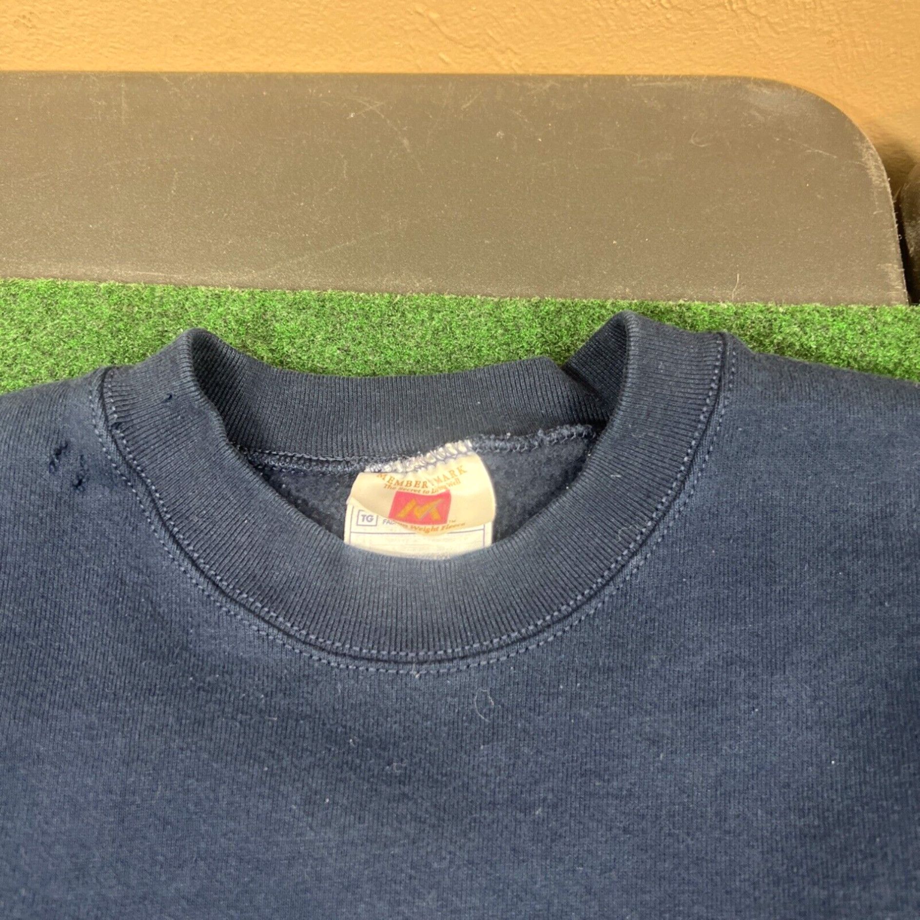 Vintage Vtg Sweatshirt Mens XL Blank Blue Crewneck Members Mark Size US XL / EU 56 / 4 - 4 Thumbnail