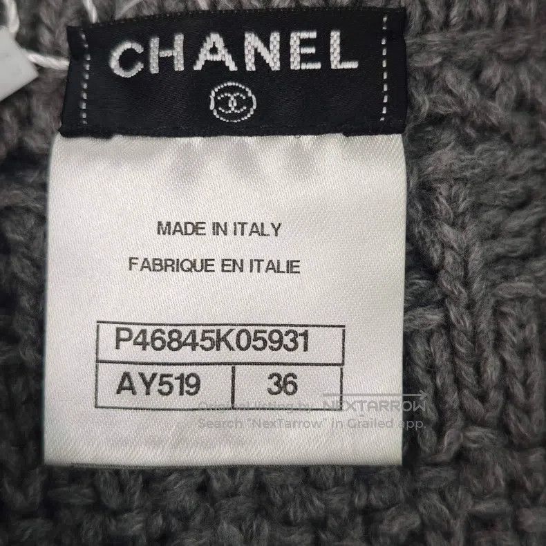 Chanel Chanel Grey gold buttoned epaulette cashmere dress Size XS / US 0-2 / IT 36-38 - 5 Thumbnail