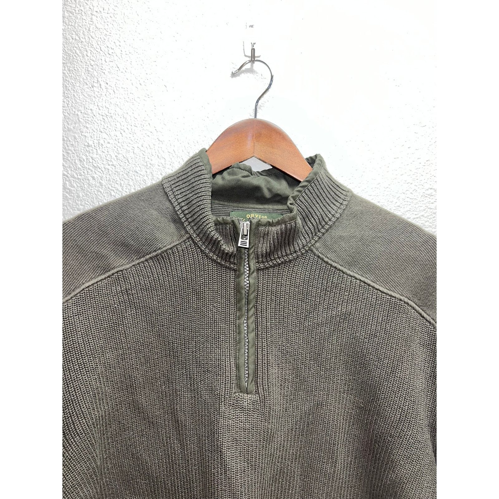 Orvis Orvis Charles F. Orvis Sweater Signature Green 1/4 Zip XL Size US XL / EU 56 / 4 - 2 Thumbnail
