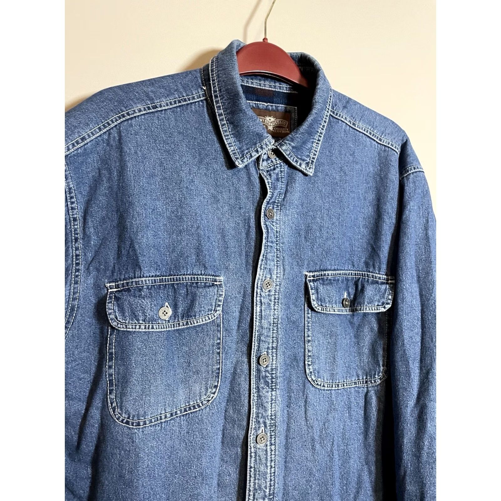 Levi's Vintage Levi'S Fleece Lined Denim Jacket Men Large (B498) Size US L / EU 52-54 / 3 - 2 Thumbnail