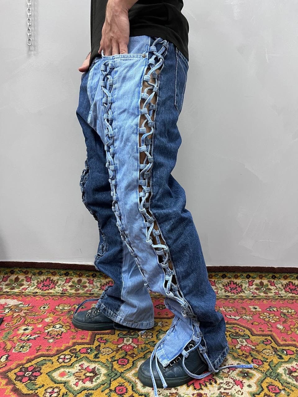 If Six Was Nine × JNCO × Japanese Brand Rare Design Vintage Japanese Brand Kingway Cargo Jeans 1990s Size US 34 / EU 50 - 2 Thumbnail