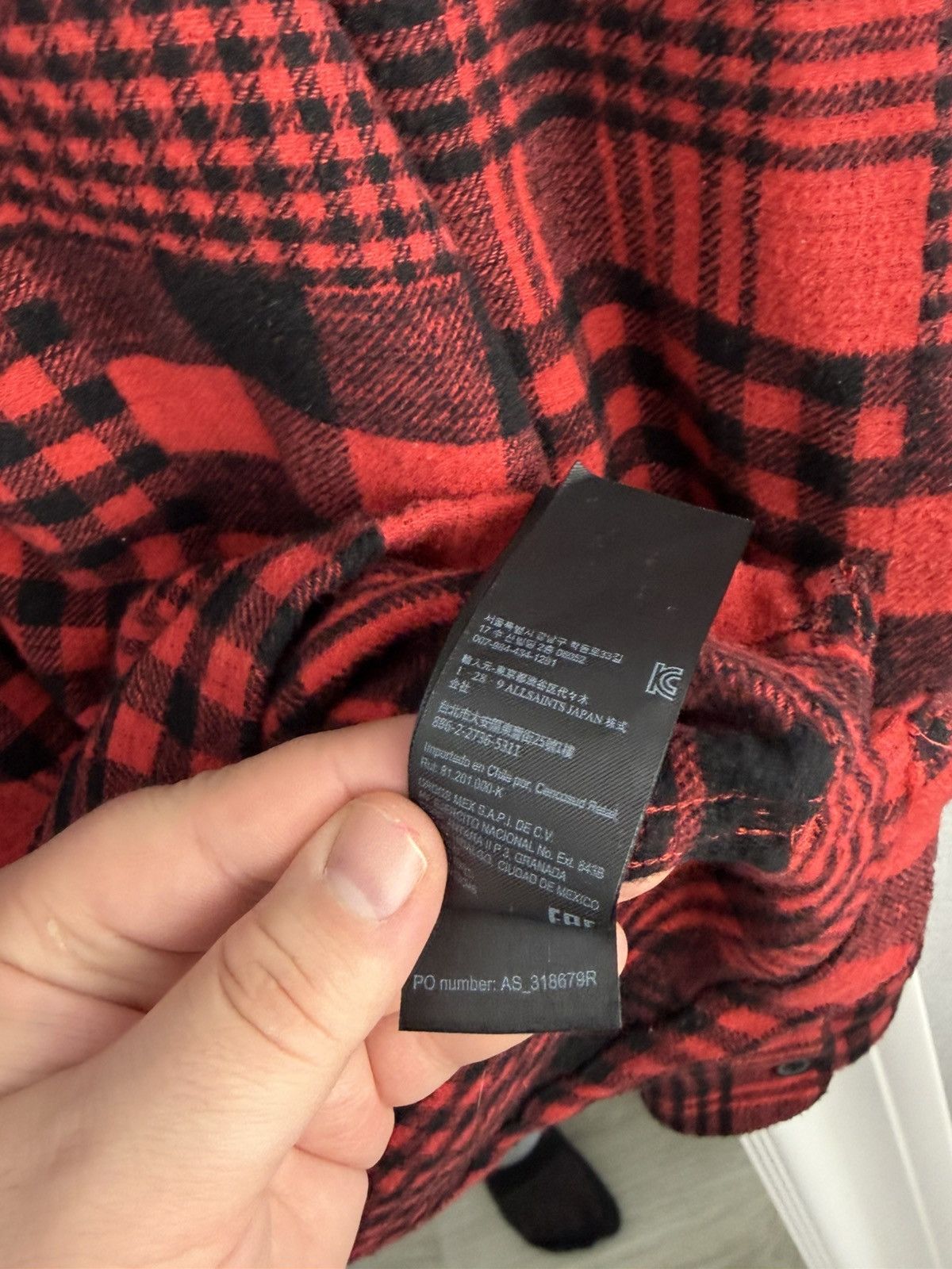 Allsaints Allsaints Brucker Shirt Plain Heavy Shirt Red/Black Size: M Size US M / EU 48-50 / 2 - 14 Thumbnail