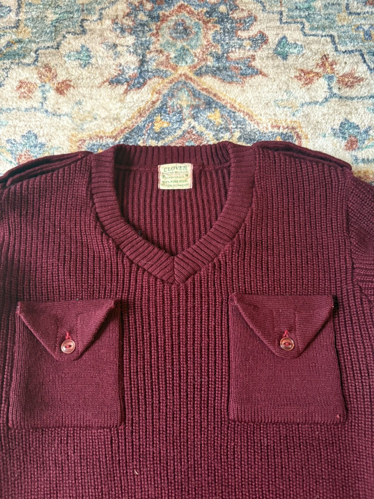 Vintage Vintage 60s Clover Dual Pocket Pullover Sweater Medium Size US M / EU 48-50 / 2 - 4 Thumbnail