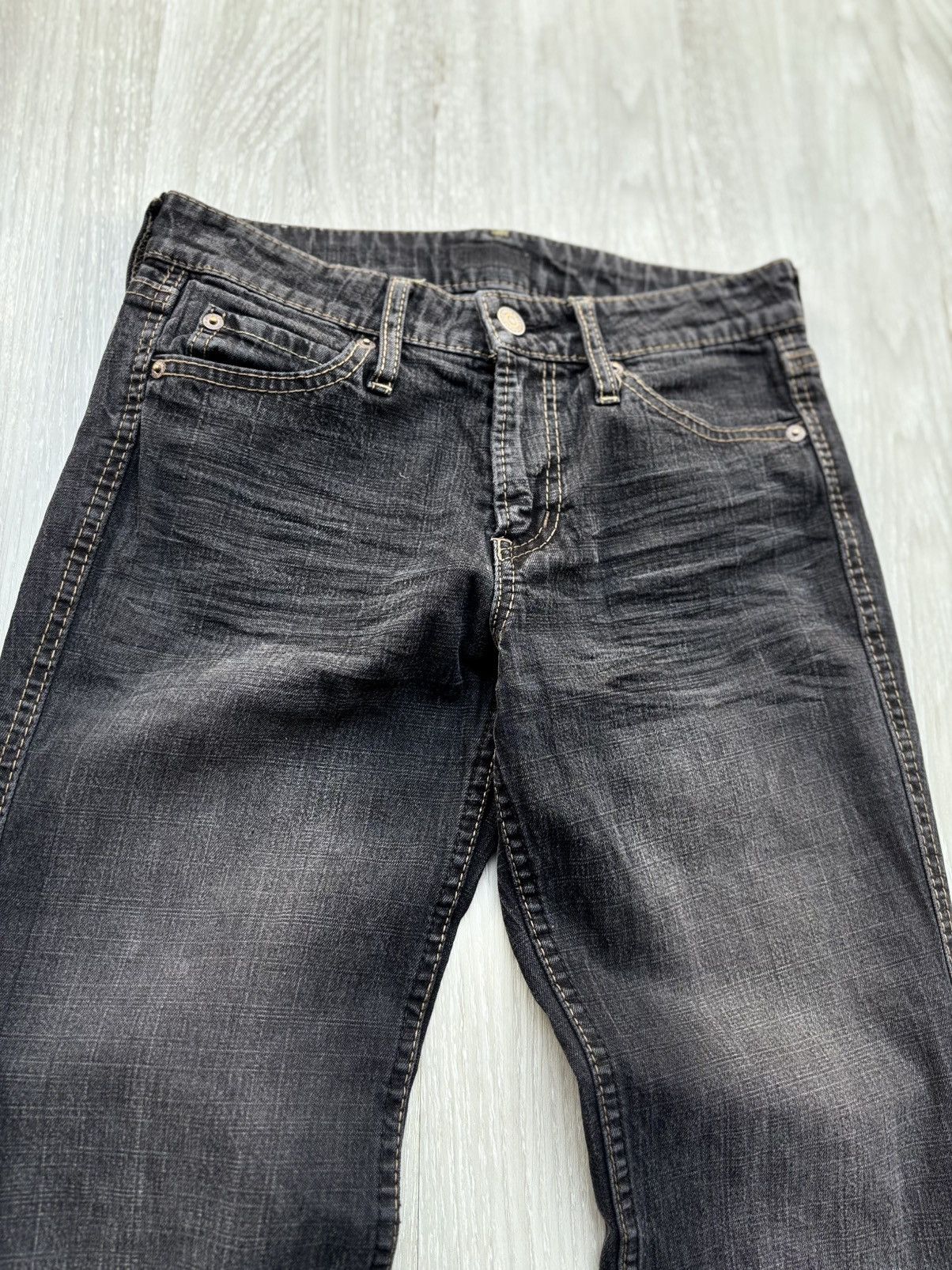 Japanese Brand WOW lace up flare jeans Size US 27 - 2 Thumbnail