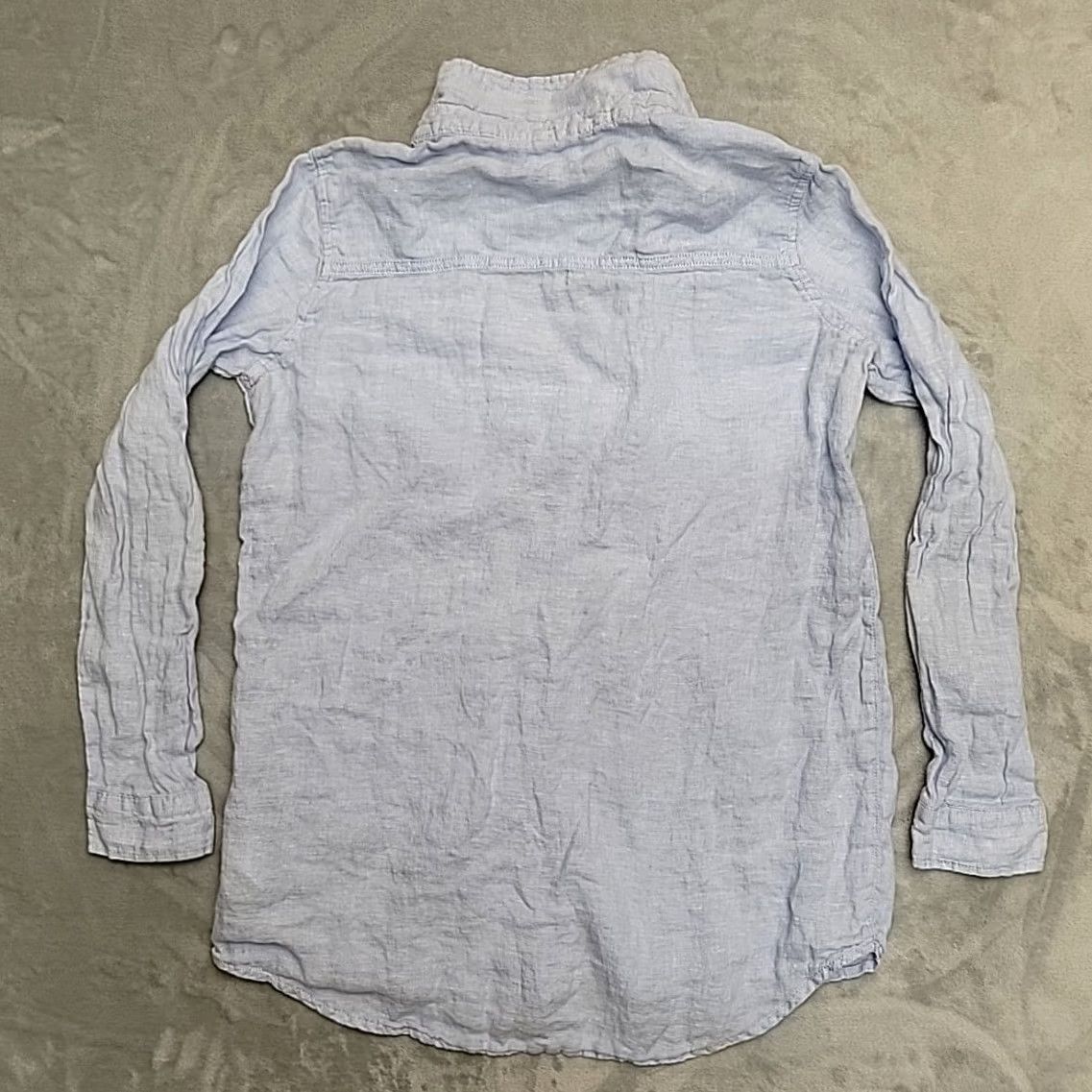 Vintage Sigrid Olsen Womens Small Blue Linen Long Sleeve Summer Coastal Beach Shirt Size S / US 4 / IT 40 - 3 Thumbnail