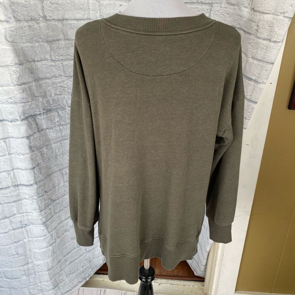 American Eagle Outfitters Aerie Women S scoopneck, long sleeve side slit loose fit swe Size S / US 4 / IT 40 - 8 Thumbnail