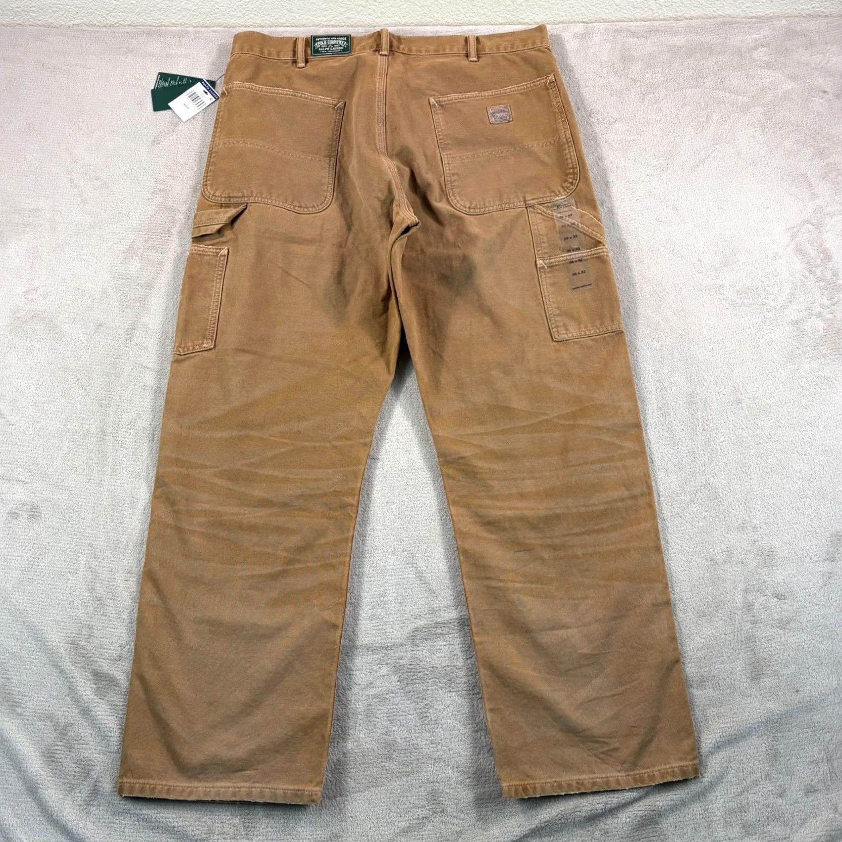 Polo Ralph Lauren Polo Ralph Lauren Polo Country Carpenter Pants Men 38x31 Canvas Brown 5-Pocket Cargo Workwear Relaxed Straight NWT 90s Era Logo Manufacturers Warranty Size US M / EU 48-50 / 2 - 6 Thumbnail
